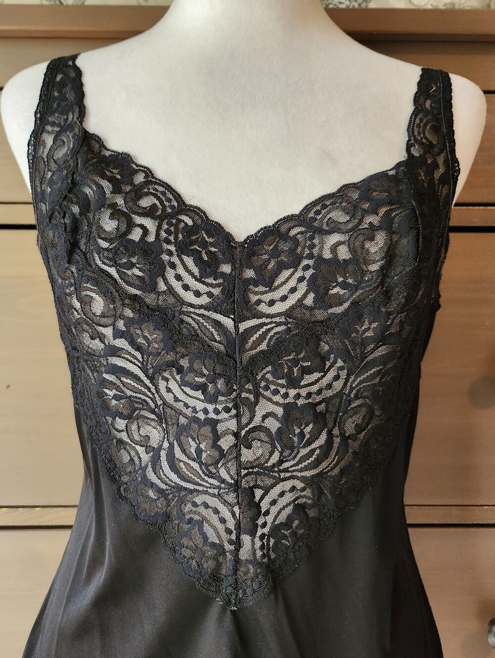 Vintage Vanity Fair Black Lace Camisole